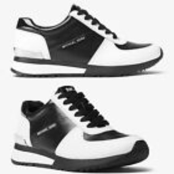 MICHAEL Michael Kors leather black and white  Allie Trainer size 6M - Picture 11 of 14